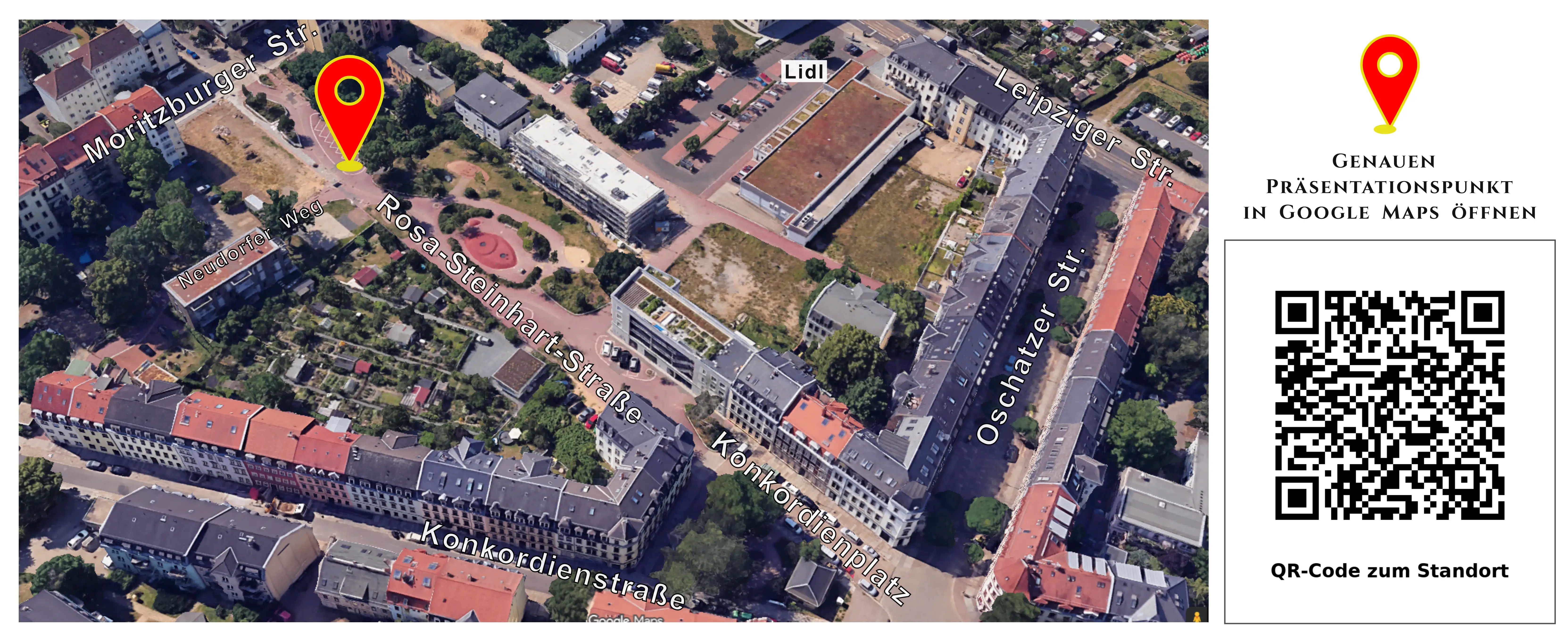 Lageplan und Veranstaltungsort von Sankt Pieschen